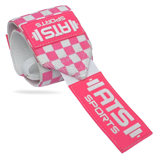 Wrist Wraps 18” Heavy Rosa e Bianco – Supporto Avanzato per Allenamenti Intensivi