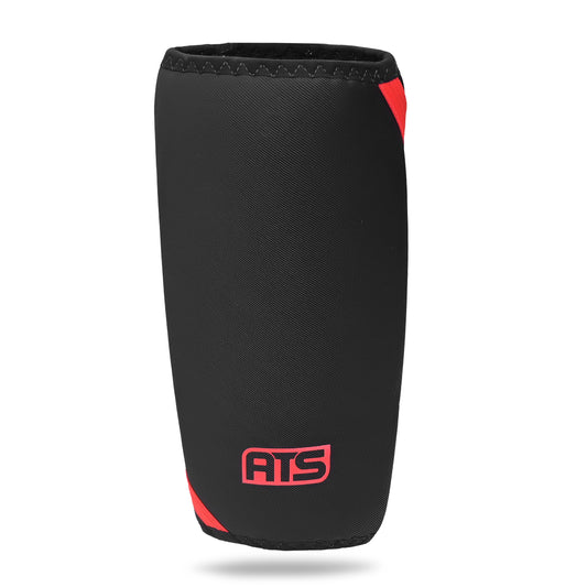 Ginocchiere Powerlifting 7mm in Neoprene IPF Approved – Linea Rossa Diagonale – Supporto Professionale per Squat e Palestra – Resistenti Anti-Strappo – Uomo e Donna - (Coppia)