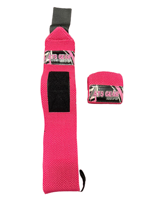 Wrist Wraps 18” Heavy Rosa – Supporto Avanzato per Allenamenti Intensivi